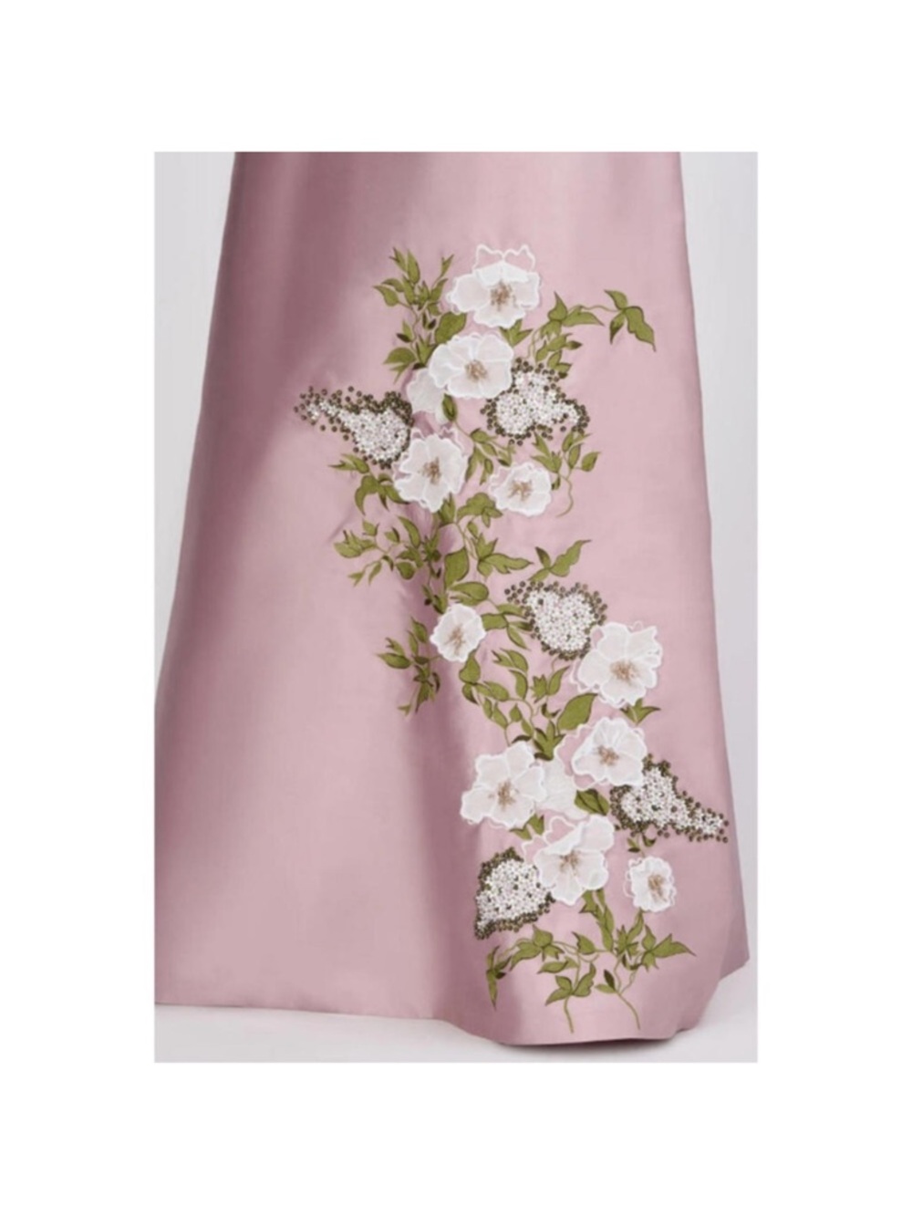Kay Unger Aurelia Floral Sleeveless Taffeta Gown - Picture 4 of 7
